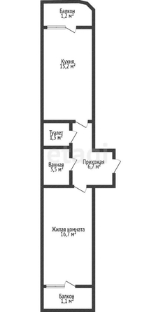 
   Продам 1-комнатную, 44.3 м², Душистая ул, 54А

. Фото 8.