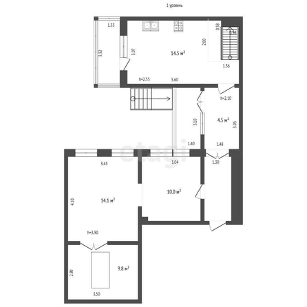 
   Продам 2-комнатную, 63.4 м², Комсомольская ул, 45

. Фото 30.