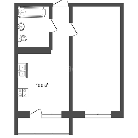 
   Продам 1-комнатную, 34.37 м², Российская ул, 257/7

. Фото 1.