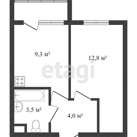 
   Продам 1-комнатную, 33.3 м², Героя Георгия Бочарникова ул, 4/1

. Фото 7.