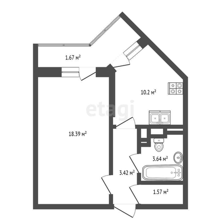 
   Продам 1-комнатную, 37 м², Душистая ул, 60/2

. Фото 12.