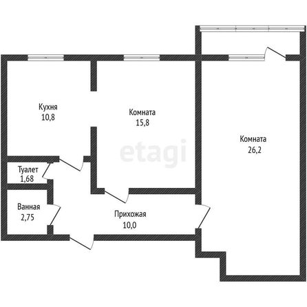 
   Продам 2-комнатную, 67.2 м², Сормовская ул, 216

. Фото 17.