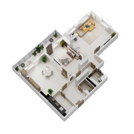 
  Продается 2-комн. квартира 103.55 м², в ЖК Золотой Берег, литер 6. Фото 2.