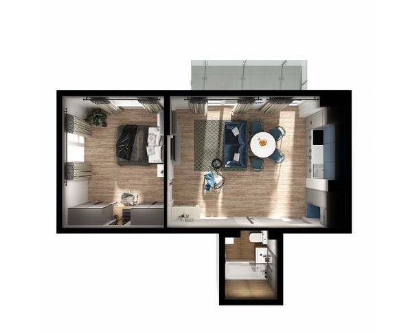 
   Продам 1-комнатную, 45.6 м², Калинина ул, 150 к9

. Фото 2.
