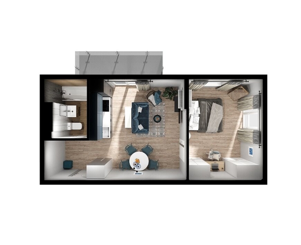 
  Продается 1-комн. квартира, 43.6 м², ЖК Резиденция Анаполис, дом 22
. Фото 2.