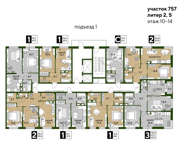 
  Продается 1-комн. квартира, 37.3 м², ЖК DOGMA PARK (Догма парк), литера 22
. Фото 1.