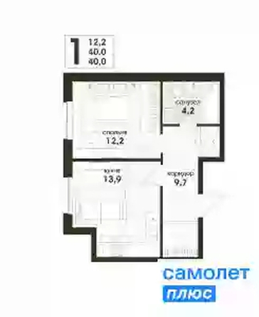 
  Продается 1-комн. квартира 40 м², в ЖК Новая Елизаветка, литер 17. Фото 9.