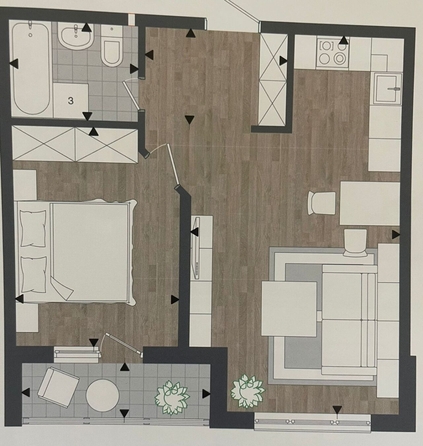 
  Продается 1-комн. квартира, 42 м², Супсехское ш, д. 39к12
. Фото 12.