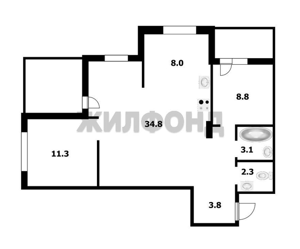 
  Продается 3-комн. квартира, 78.5 м², Любимово мкр, д. 5/1
. Фото 36.