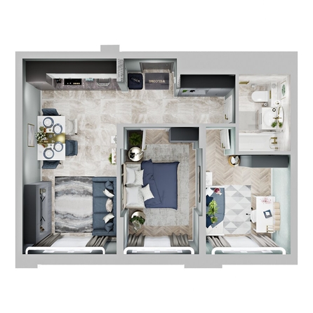 
  Продается 2-комн. квартира, 54.49 м², ЖК Зеленая территория, литера 1.2
. Фото 2.