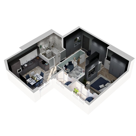 
  Продается 2-комн. квартира 59.55 м², в ЖК Зеленая территория, литера 1.1. Фото 1.