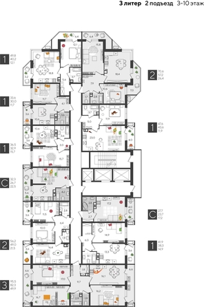 
  Продается студия, 27.7 м², ЖК Рекорд 2, литера 3
. Фото 2.