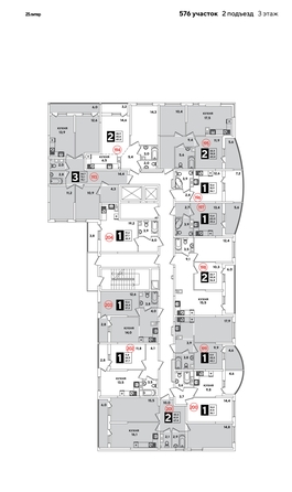 
  Продается 3-комн. квартира, 78.1 м², ЖК Самолет, литера 25
. Фото 2.