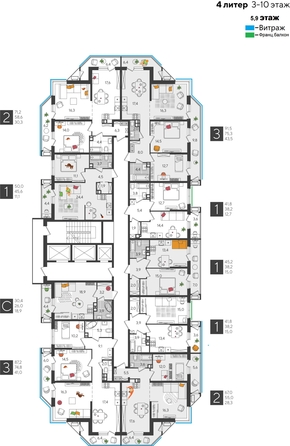 
  Продается студия, 30.4 м², ЖК Рекорд 2, литера 4
. Фото 2.