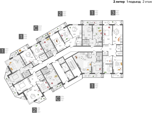 
  Продается студия, 27.8 м², ЖК Рекорд 2, литера 2
. Фото 2.