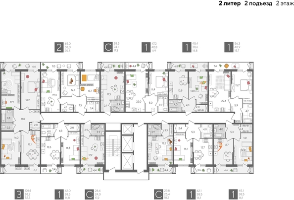 
  Продается студия, 28.4 м², ЖК Рекорд 2, литера 2
. Фото 2.