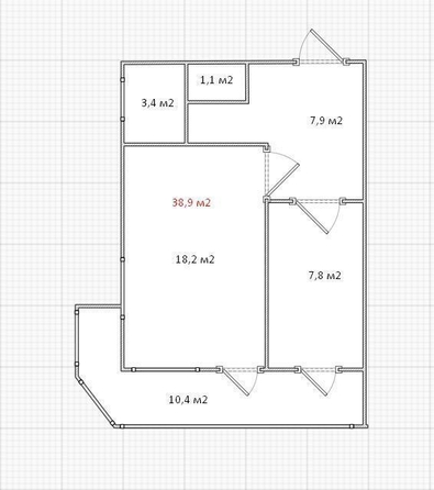 
  Продается 1-комн. квартира 38.9 м². Фото 2.