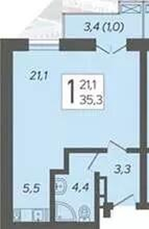 
  Продается 1-комн. квартира 26 м². Фото 1.