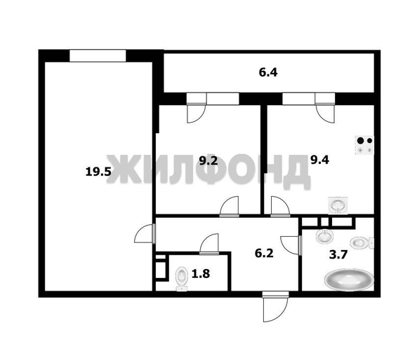 
  Продается 2-комн. квартира 49.9 м². Фото 23.
