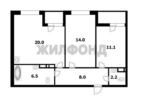 
  Продается 2-комн. квартира 63.2 м². Фото 12.