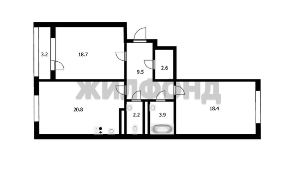 
  Продается 2-комн. квартира 76.1 м². Фото 19.