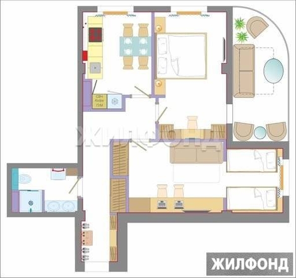 
  Продается 2-комн. квартира 74 м². Фото 12.