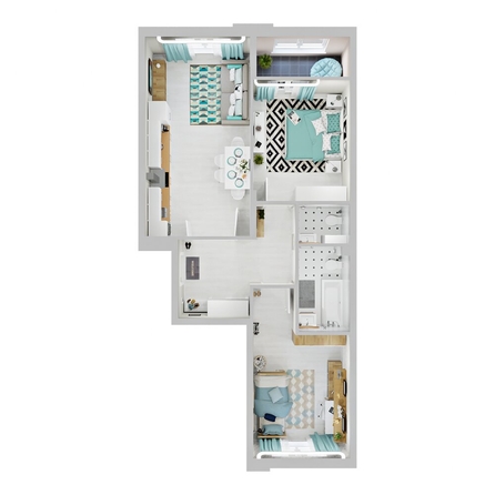 
  Продается 2-комн. квартира 59.45 м², в ЖК Зеленая территория, литера 1.2. Фото 3.