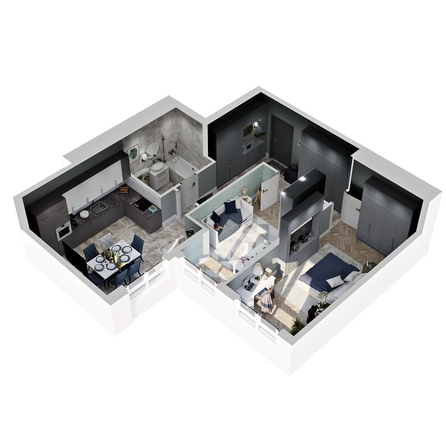 
  Продается 2-комн. квартира 63 м², в ЖК Зеленая территория, литера 1.2. Фото 1.