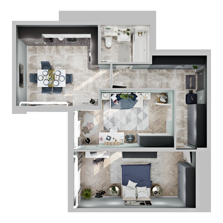 
  Продается 2-комн. квартира 63 м², в ЖК Зеленая территория, литера 1.2. Фото 3.