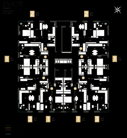 
  Продается 1-комн. квартира 41 м², в ЖК РИДЗ, литер 5. Фото 2.