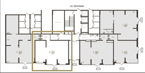 
  Продается офис 67.3 м², в ЖК Все Свои ВИП, литера 3. Фото 1.