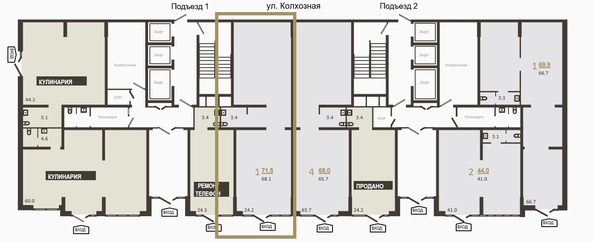 
  Продается офис 71.5 м², в ЖК Все Свои ВИП, литер 8. Фото 1.