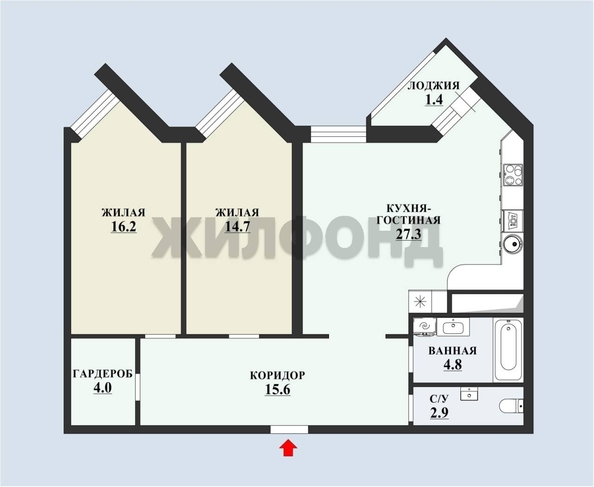
  Продается 3-комн. квартира 85.6 м². Фото 23.