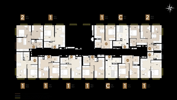 
  Продается 1-комн. квартира 34 м², в ЖК ГРЕЙД, литер 14. Фото 2.