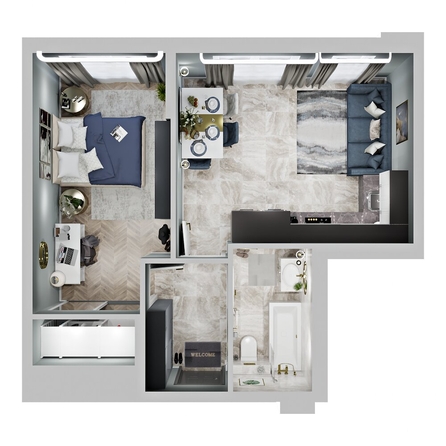 
  Продается 1-комн. квартира 40 м², в ЖК Зеленая территория, литера 1.1. Фото 2.