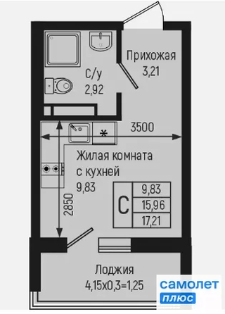 
  Продается студия 17.2 м², в ЖК Ботаника Хиллс, лит 3. Фото 10.