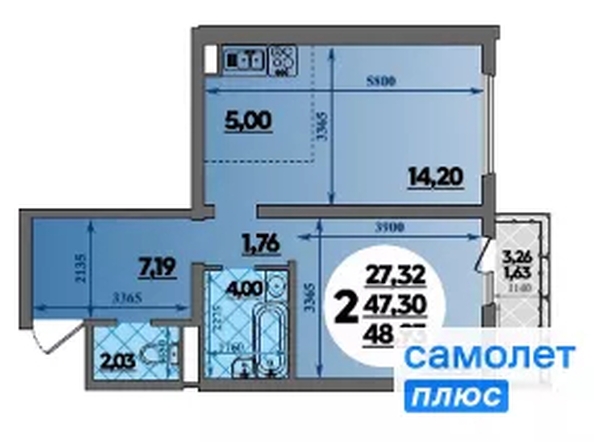 
  Продается 2-комн. квартира 48.9 м², в ЖК Город у моря, литера 19. Фото 10.