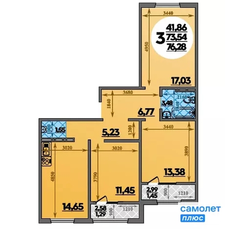 
  Продается 3-комн. квартира 76.3 м², в . Фото 8.