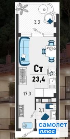 
  Продается студия 23 м², в . Фото 5.