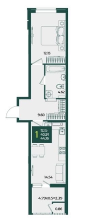 
  Продается 1-комн. квартира 44.15 м², в МКР Образцово, дом 5. Фото 7.