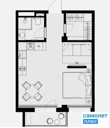 
  Продается 1-комн. квартира 39.3 м², в ЖК Оливия, корпус 9. Фото 8.