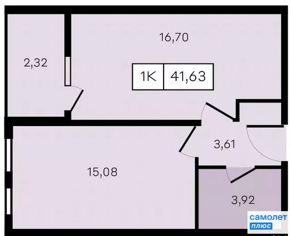 
  Продается 1-комн. квартира 41.6 м², в ЖК Новые Сезоны 2, литер 28. Фото 22.