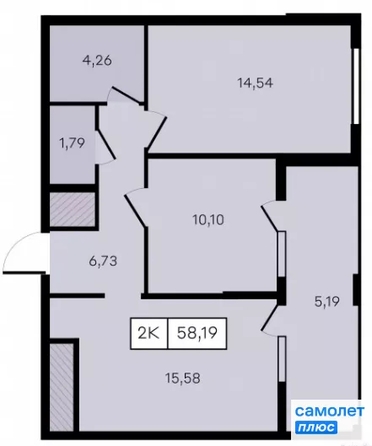 
  Продается 2-комн. квартира 58.2 м², в ЖК Новые Сезоны 2, литер 28. Фото 22.