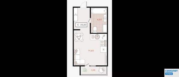 
  Продается студия 25.5 м². Фото 18.
