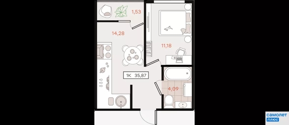 
  Продается 1-комн. квартира 35.9 м². Фото 18.