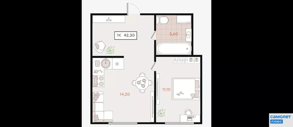 
  Продается 1-комн. квартира 42.3 м², в . Фото 18.