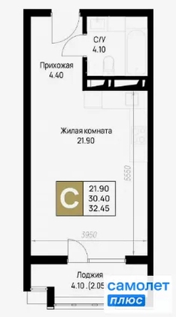 
  Продается студия 32.5 м², в ЖК На Высоком берегу, дом 1. Фото 13.