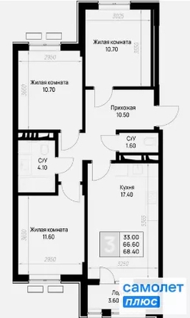 
  Продается 3-комн. квартира 68.4 м², в ЖК На Высоком берегу, дом 1. Фото 13.