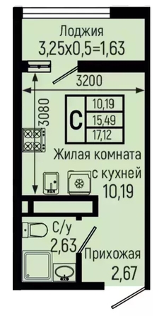 
  Продается студия 17.12 м². Фото 1.