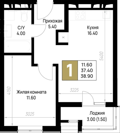 
  Продается 1-комн. квартира 38.9 м², в ЖК На Высоком берегу, дом 1. Фото 19.
